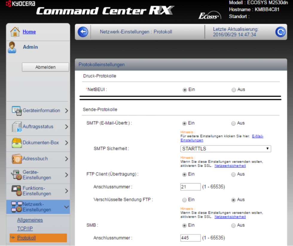 Scan to SMB KYOCERA OnlineHilfe